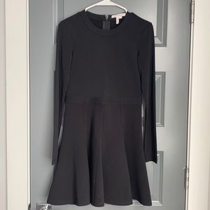 Black Long Sleeve Mini Dress